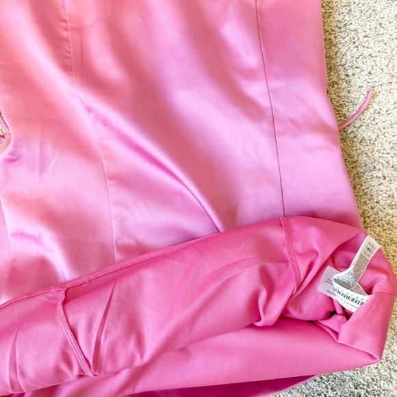 Endless Rose 🌹 SATIN CROSS SPAGHETTI TIE MINI DRESS L - Picture 10 of 13